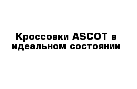 Кроссовки ASCOT в идеальном состоянии